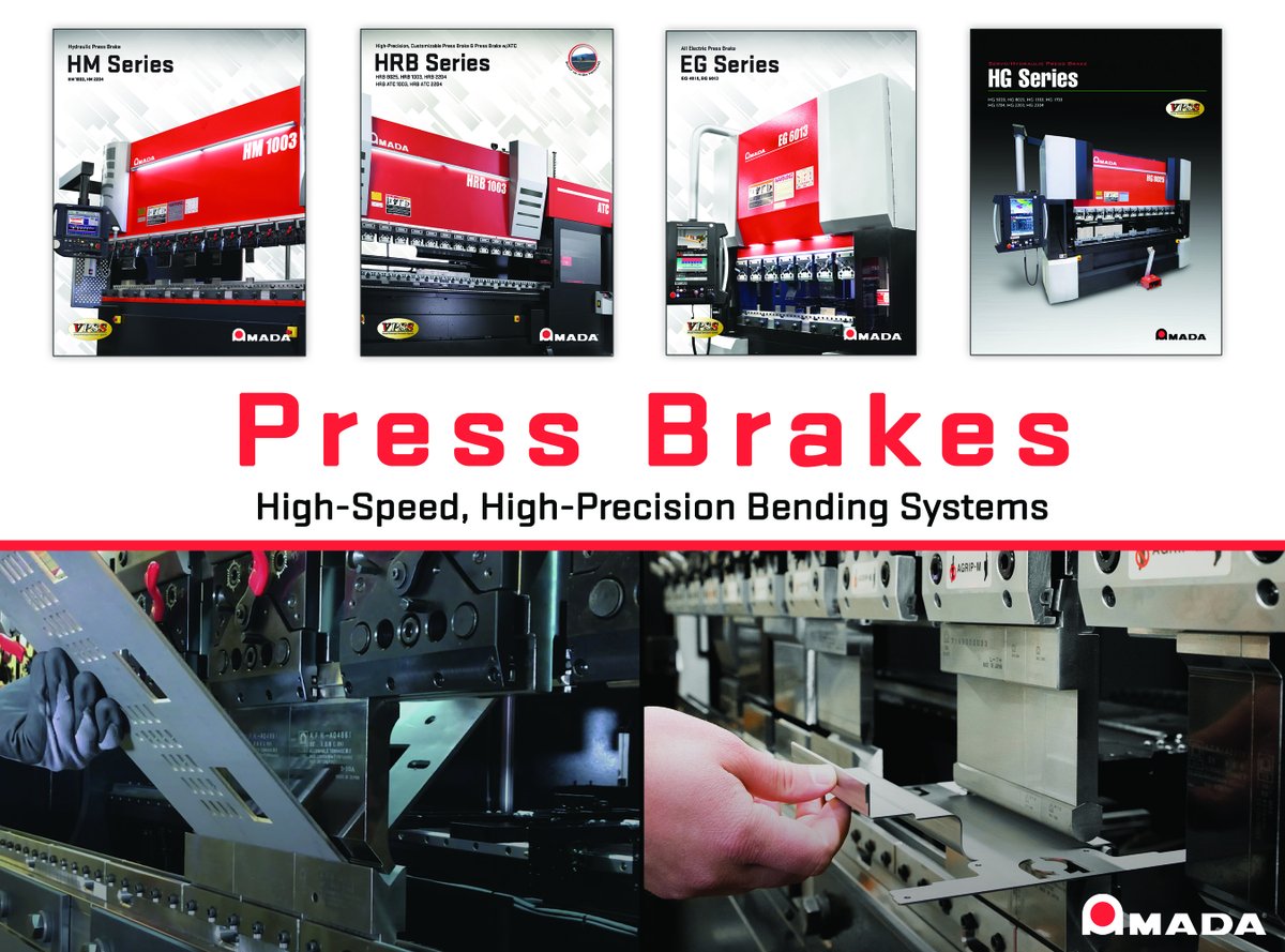 AmadaAmericaInc's tweet photo. AMADA #pressbrakes are engineered for operators to work at peak performance when bending small-to-large parts. Each #pressbrake series is designed to increase productivity and accuracy while processing, making them the ideal #bendingsolution for any shop. https://t.co/QBZYVTOeR5 https://t.co/VLD7dk9Hbk