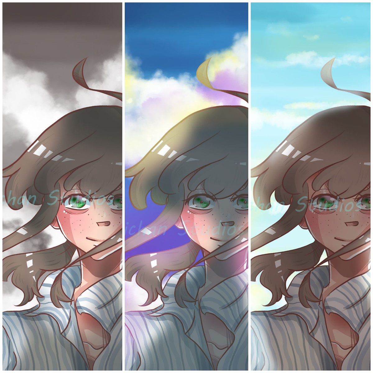 YumichanStudios's tweet photo. Hello lovelies! Here is the finals of all three pieces from today's video/yesterdays stream! I hope you all enjoy it!
#digitalart #digitalartist #bgpractice #sunset #sunnyday #gloomyday #krita #supportmeonkofi #commissionsopen #artistoninstagram #artistontwitter https://t.co/oBXwHcLiSL