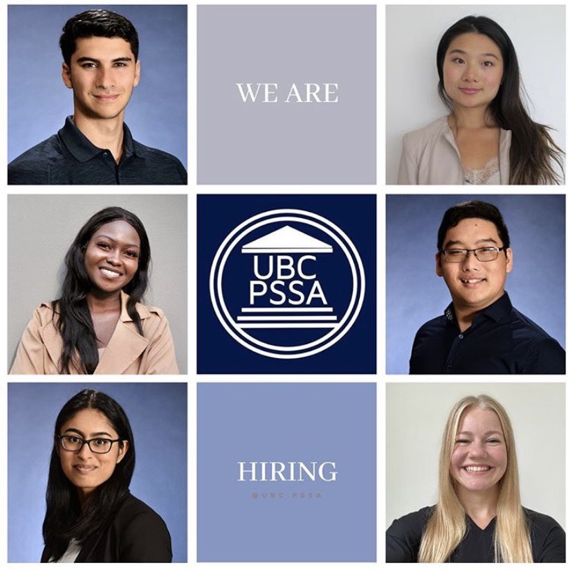 UBCPSSA's tweet photo. Interested in joining the Political Science community at UBC? Join the PSSA!
To apply, please:
1) Read the Hiring Package for job descriptions:  https://t.co/DmUctp0HSY 
2) Complete the application form: https://t.co/iOoe2XvMSj

And the last day to apply is on October 3! https://t.co/ulJfw5YEWL