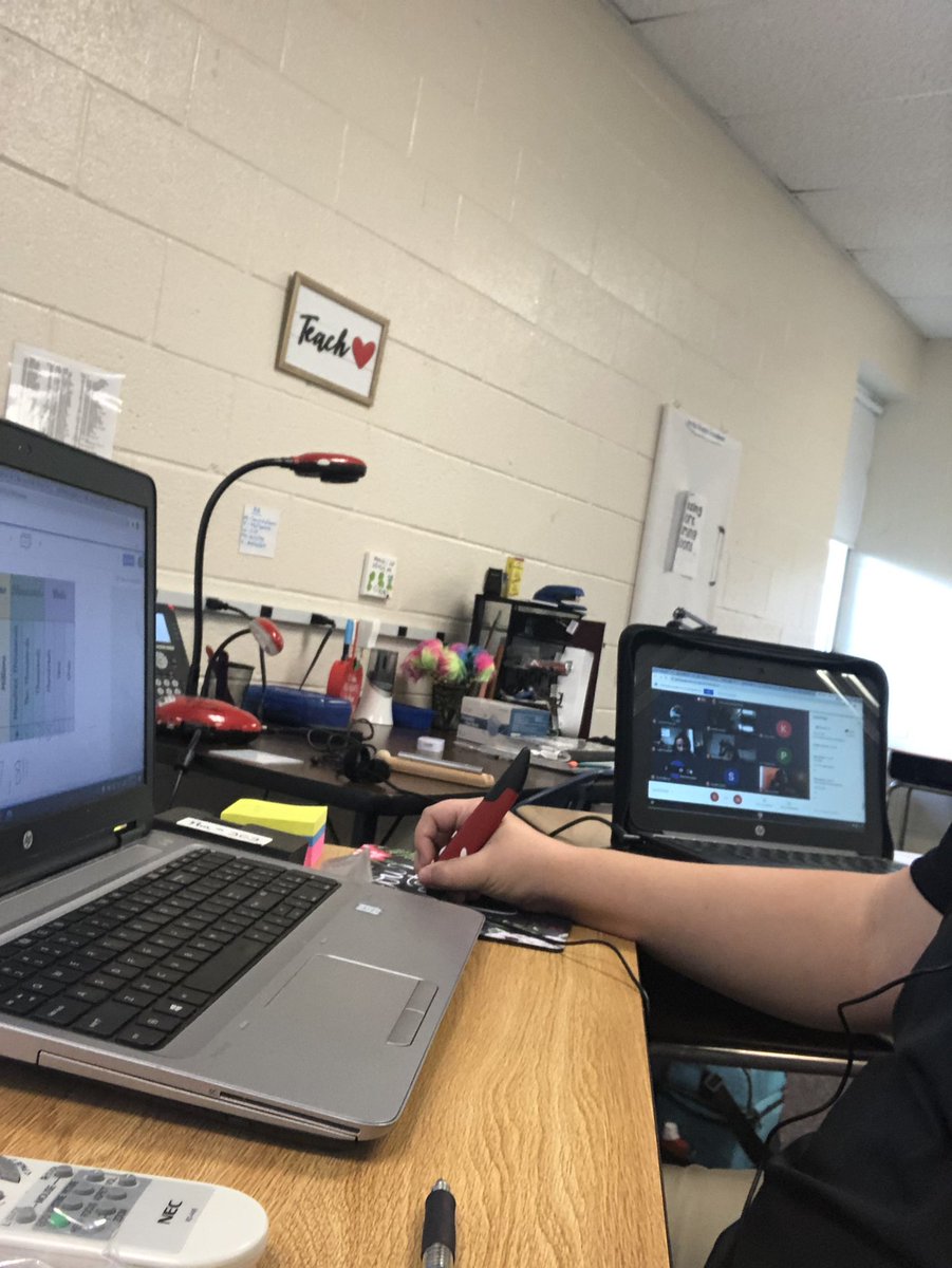 misskelly57's tweet photo. Tried something new today! Two meets. 3 screens. And a Google Jamboard made for an okay first shot at math small groups! I’m so lucky to have such flexible kids who dive into to trying a little of everything! #HECLeads #FirstinFive #Pridein5 #Room303🙌🏻 #Celebration https://t.co/2mLe8fxl5s