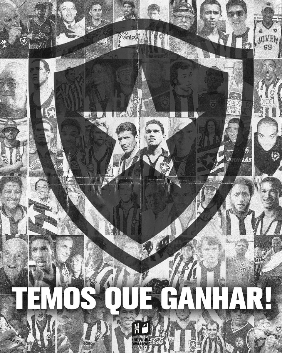 botalcool's tweet photo. Torcedores, figuras históricas, ídolos, todos juntos em uma mensagem bem clara: nesta quinta-feira, pela Copa, #TemosQueGanhar 

Vamos, BOTAFOGO!
#NinguémAmaComoAGente https://t.co/JYCL9EkNMC