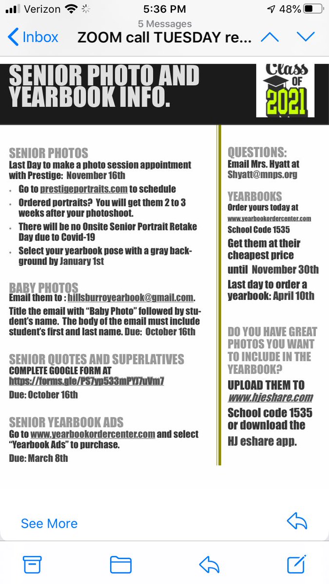 BurroSeniors's tweet photo. Seniors! Get your yearbook picture taken soon! Also, checkout yearbook submission deadlines! https://t.co/b36ay8CrVj