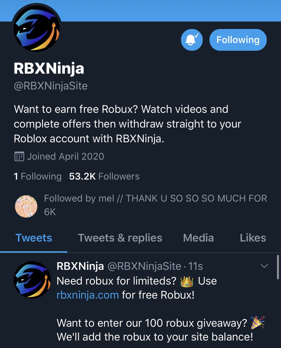 twitter - watch add for free robux