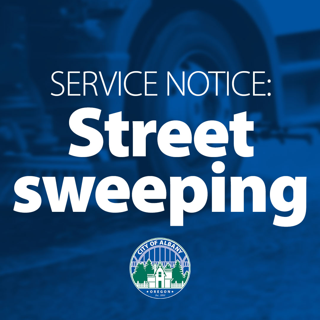 Street sweeping should resume tomorrow if air quality conditions are suitable. Concerns for our employee's health and the additional dust emitted by the sweeper during normal operations has meant that service has been suspended since last week's poor air quality. #albanyoregon