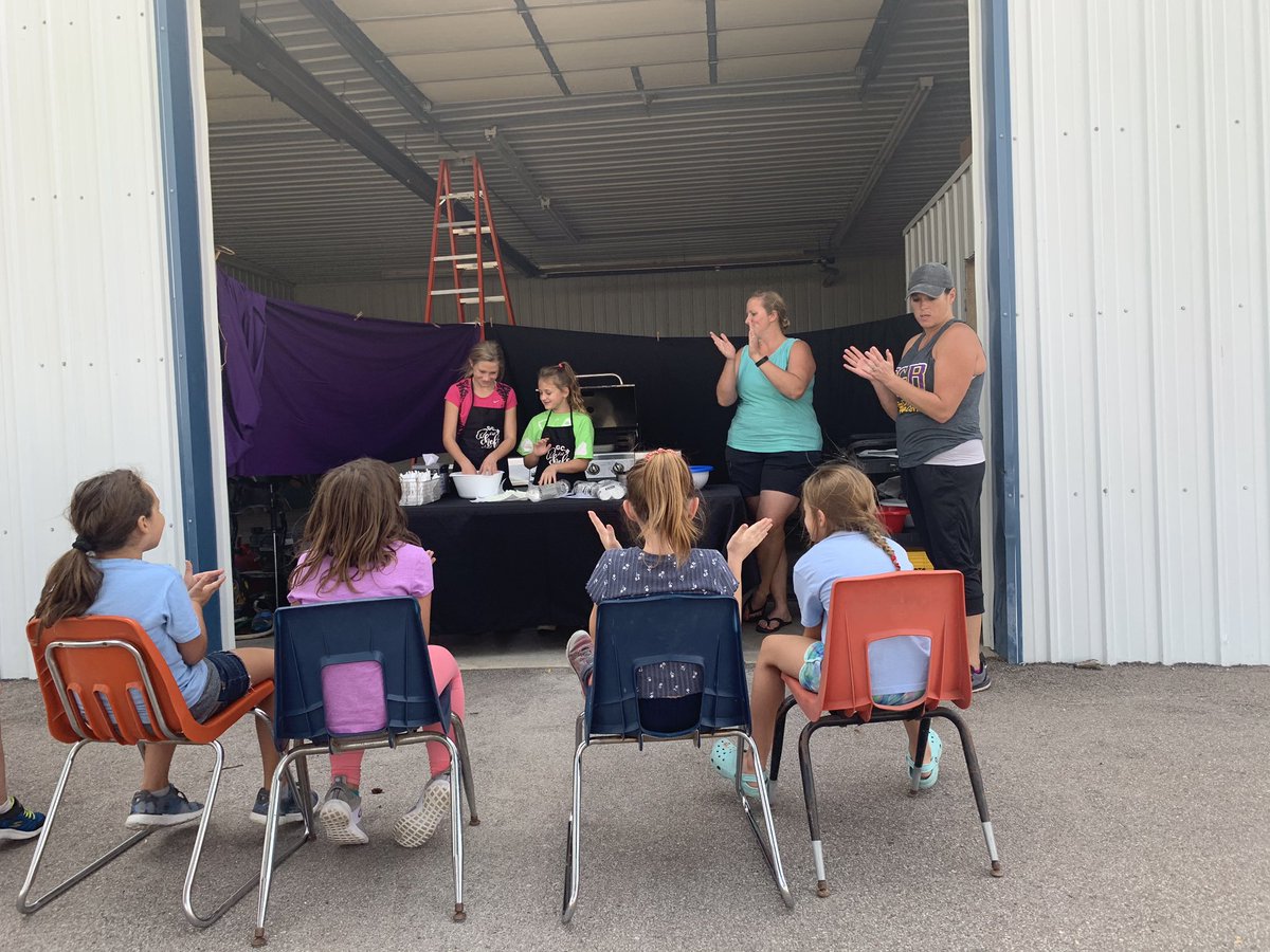 Outdoor cooking demonstration from our Little Chefs <a href="/gcbgarden/">GC-B School Garden</a> #onionrings #shoplocal #ANF #gcbgreatstart
