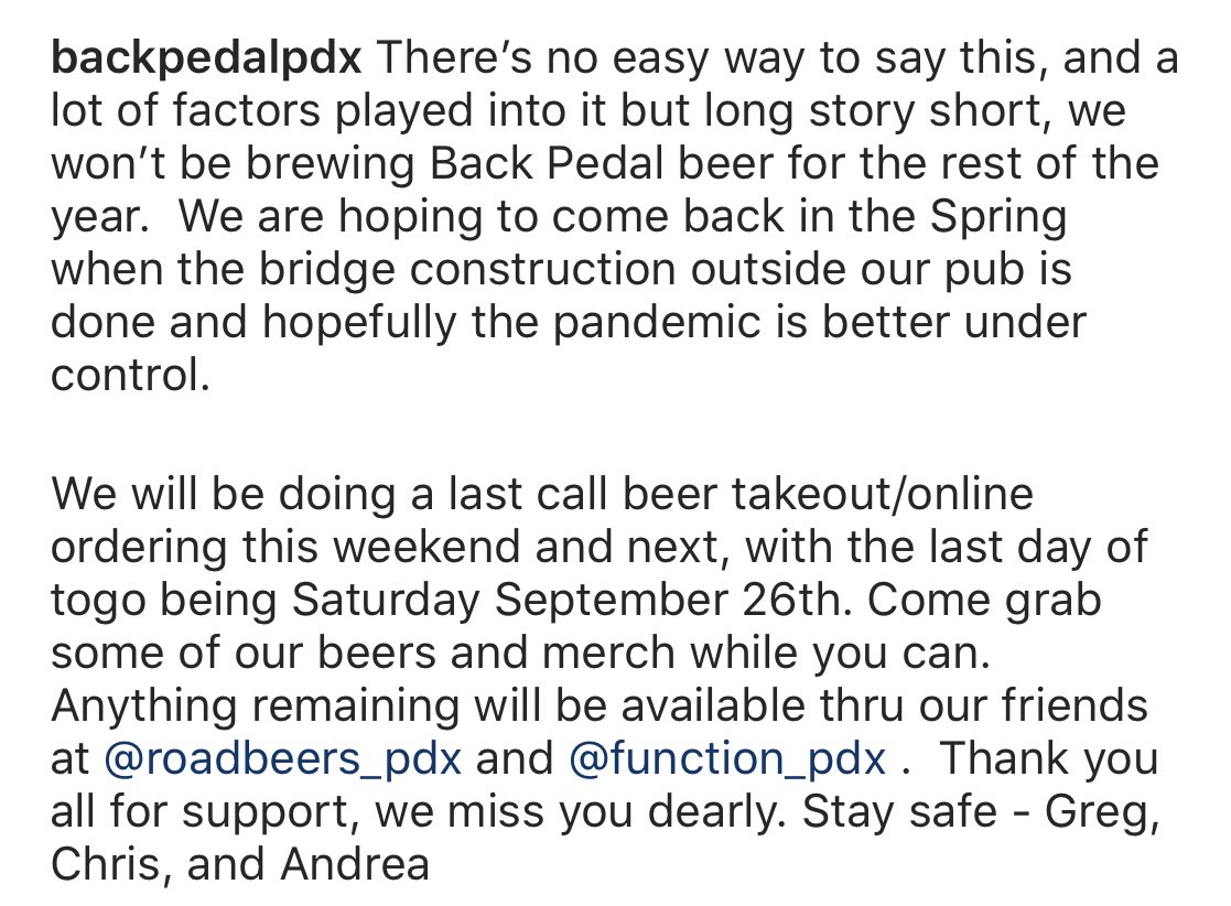 After next weekend, we are going to remain closed until the end of the year.