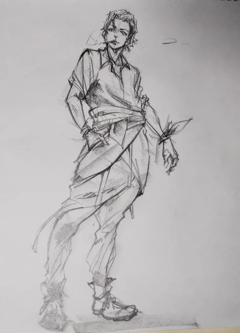人のイラスト参考にしながら模写の様な練習描き描き。

#練習 #drawing 