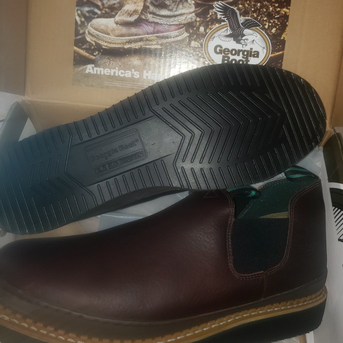 bigrobphp's tweet image. Just got new work boots,  17s  yep Georgia Boots has them for big feet. @GeorgiaBoot