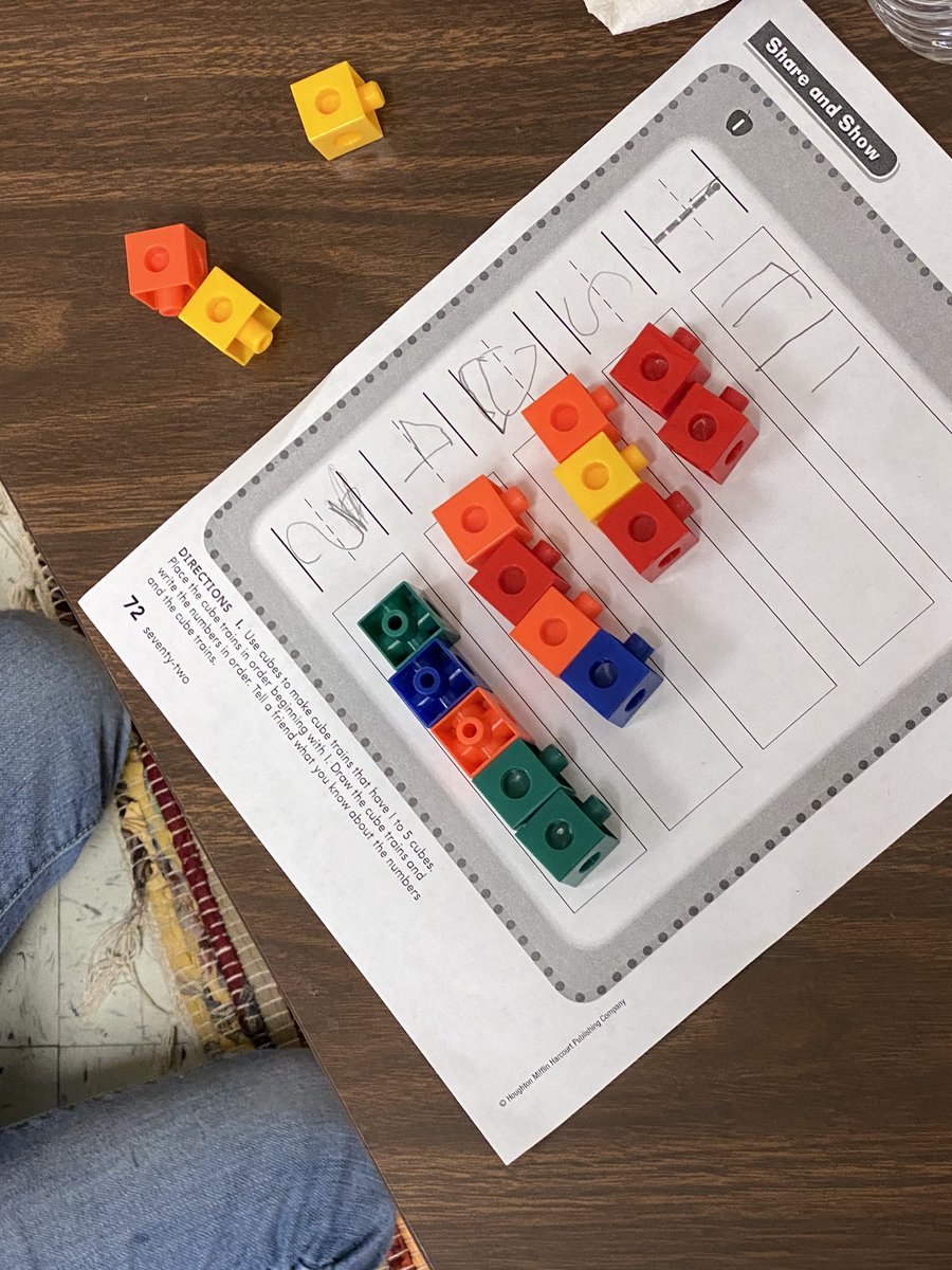 Mrs_McCarroll's tweet photo. Learning how to count and represent numbers 1-5 the fun way! Today students explored with building blocks to form towers in counting order! https://t.co/0RbTFOvOcy
