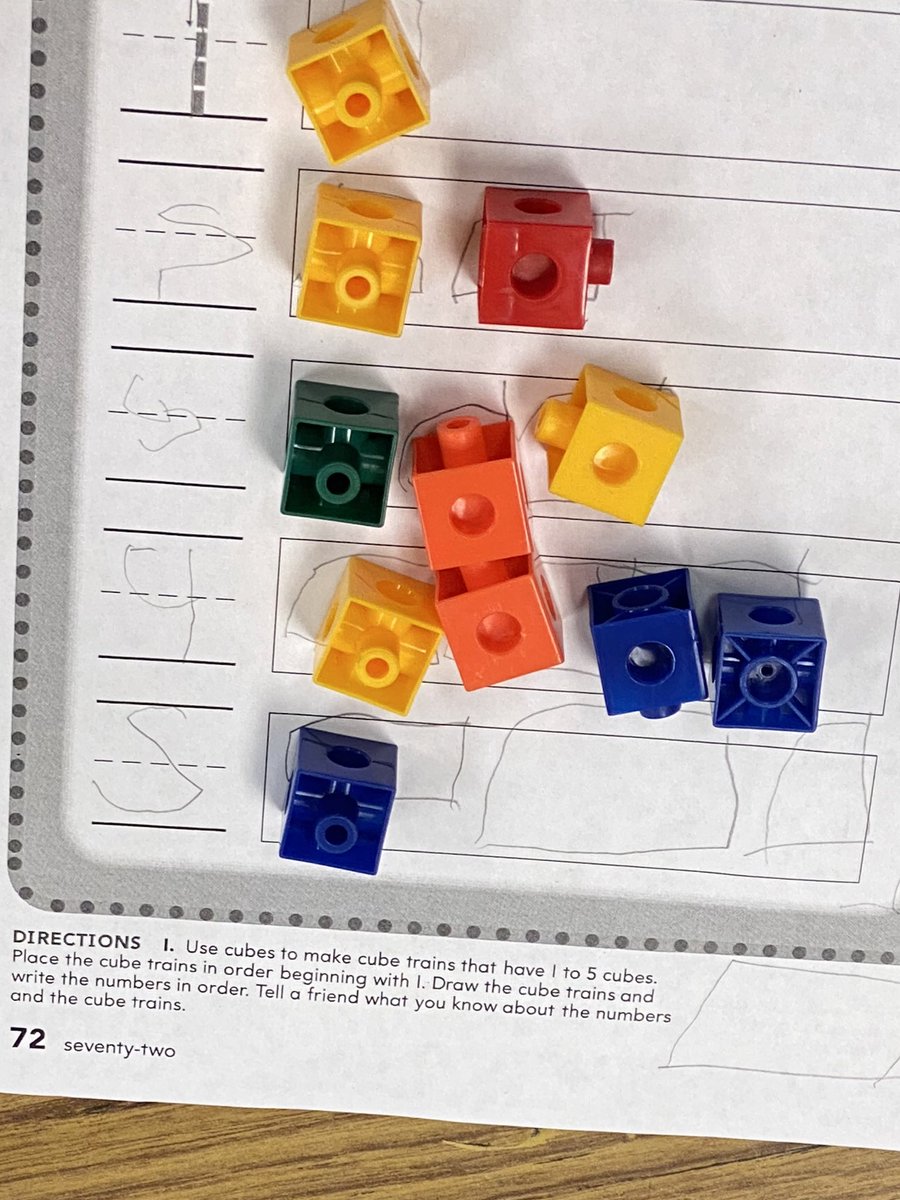 Mrs_McCarroll's tweet photo. Learning how to count and represent numbers 1-5 the fun way! Today students explored with building blocks to form towers in counting order! https://t.co/0RbTFOvOcy