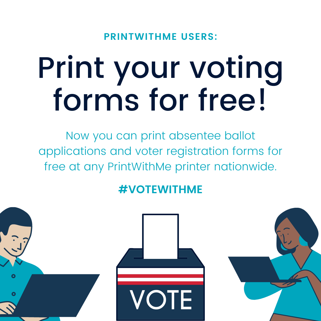 withmeamenities's tweet photo. Exciting news! Now eligible voters nationwide can print their 2020 voting forms for FREE at any #PrintWithMe printer! 🤗🇺🇸
Forms include voter registration and absentee ballot applications.
Visit https://t.co/WtS4zpkPi5 for instructions.
#vote #VoteWithMe #election https://t.co/YeANbG6bb7