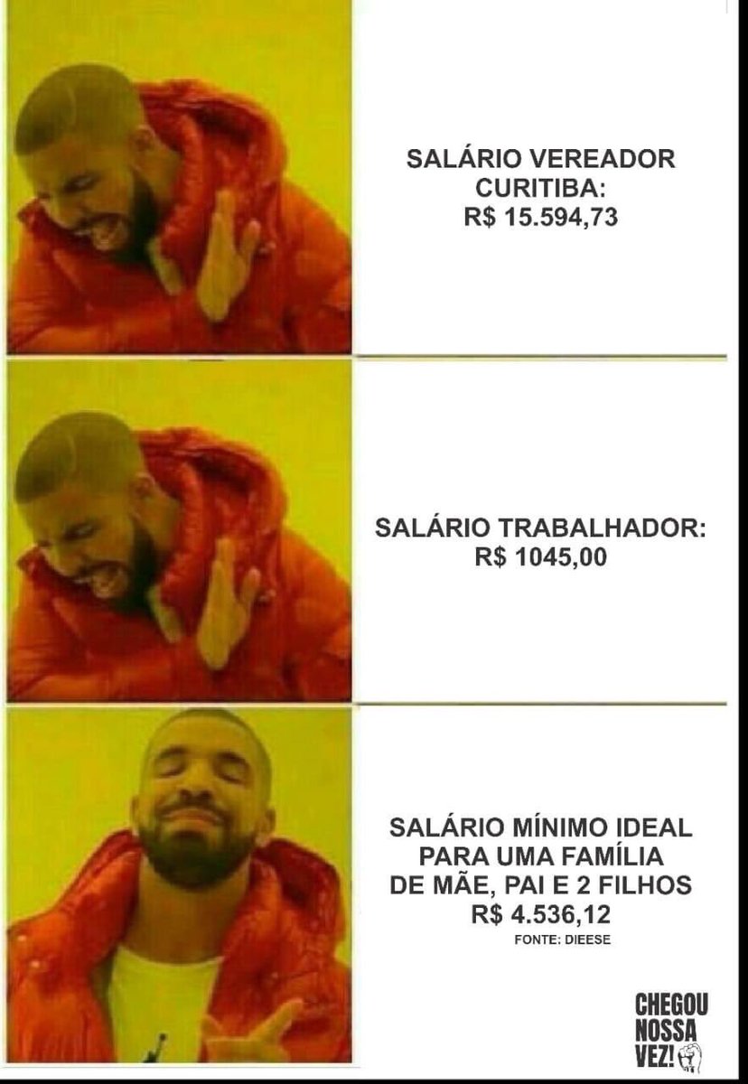 AfrontePr's tweet photo. 🤔 SALÁRIO DE VEREADOR EM CURITIBA

- O que vocês acham de reduzir o salário de políticos e aumentar o salário mínimo do povo e da juventude trabalhadora?

- Passa a ideia pra frente, Chegou Nossa Vez! https://t.co/7XcWNO8rBj