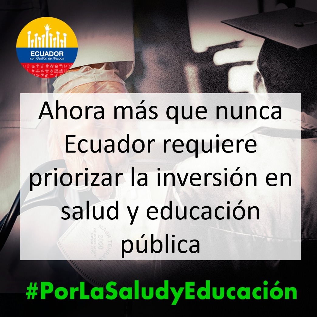 Giskaranki's tweet photo. El Estado ecuatoriano debe priorizar los recursos para la salud y educación pública.
Los recortes, el retraso en el pago de salarios vulnera los derechos laborales de trabajadores de la salud y docentes
#PorLaSaludYEducación https://t.co/V5neb4iaWh