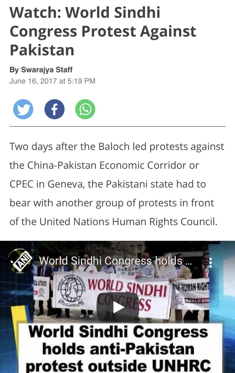 In 2020 seesion of SAATH Forum Saghir Sheikh represented the World Sindhi Congress.The obvious question then is, what is World Sindhi Congress?It’s an ethno fascist Sindhi nationalist org campaigning for breakup of Pakistan & formation of an independent Sindhudesh./128