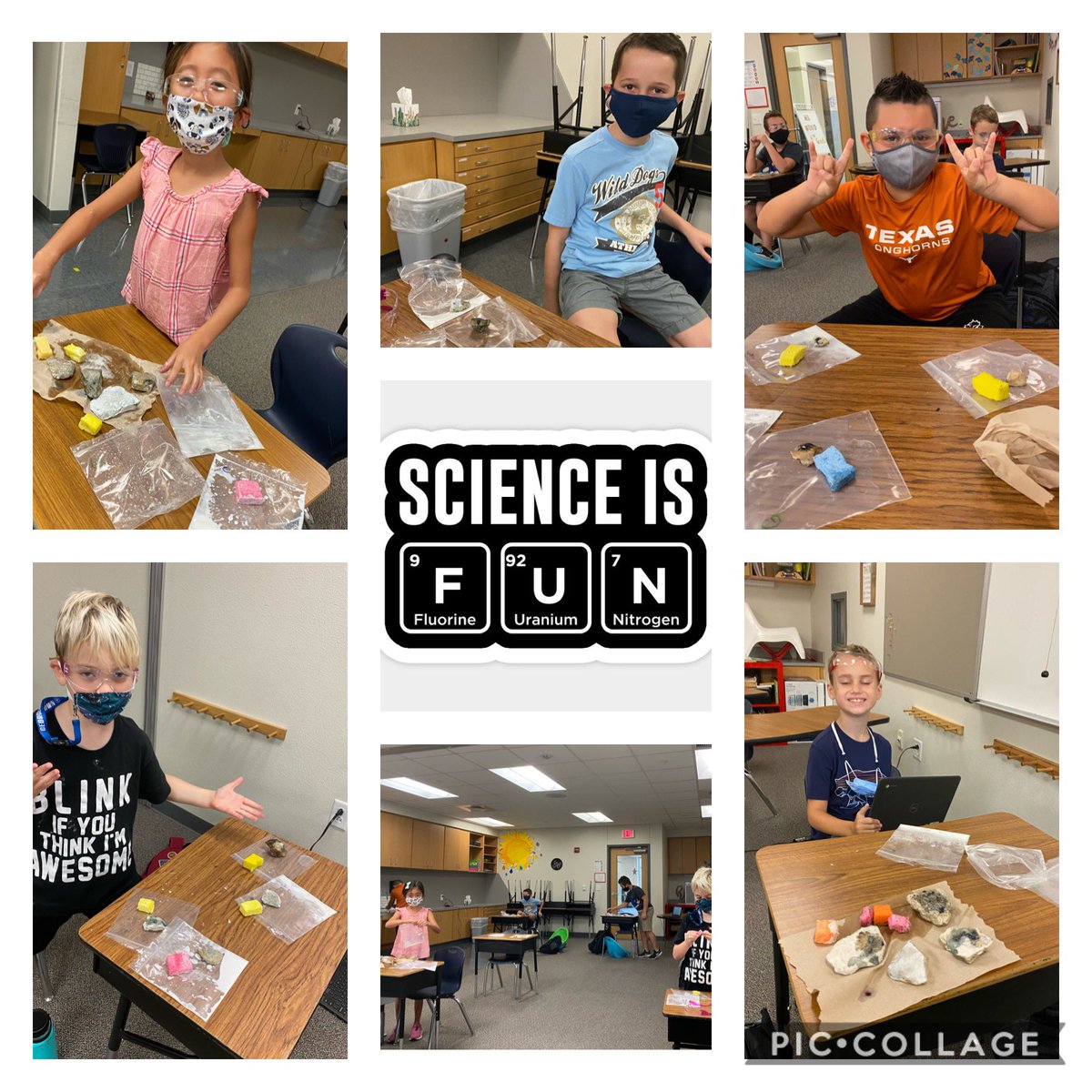 MsWoodClass's tweet photo. #ReaganRays are rocking science! Not our typical STEAM group set up but, these scientists are still having FUN testing toothpaste ingredients AND cleaning ROCKS!#LISDElemScience https://t.co/bhW1pTZnWV