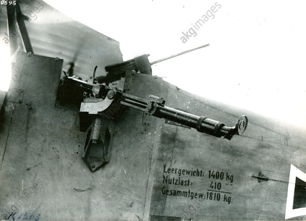 The Germans invented the gunship with side-mounted cannons.