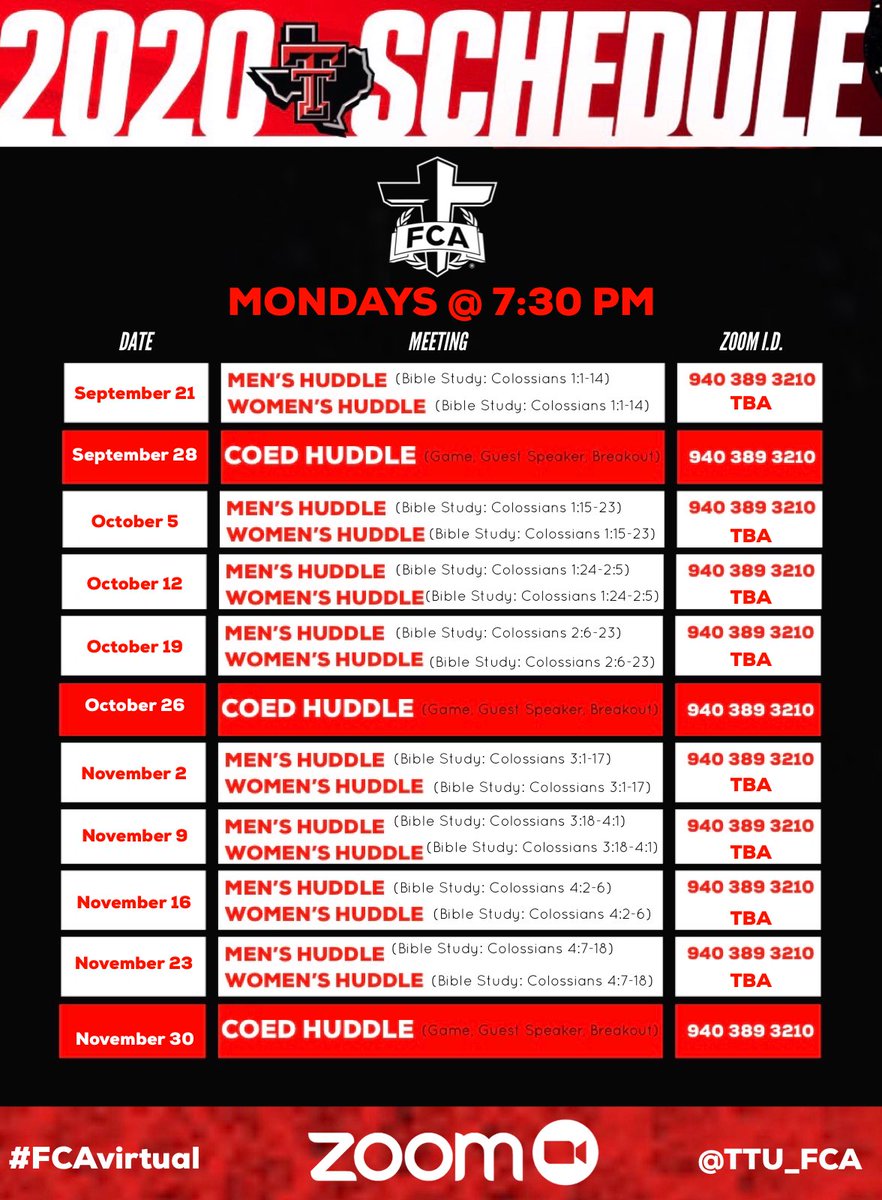 Texas Tech FCA tweet media