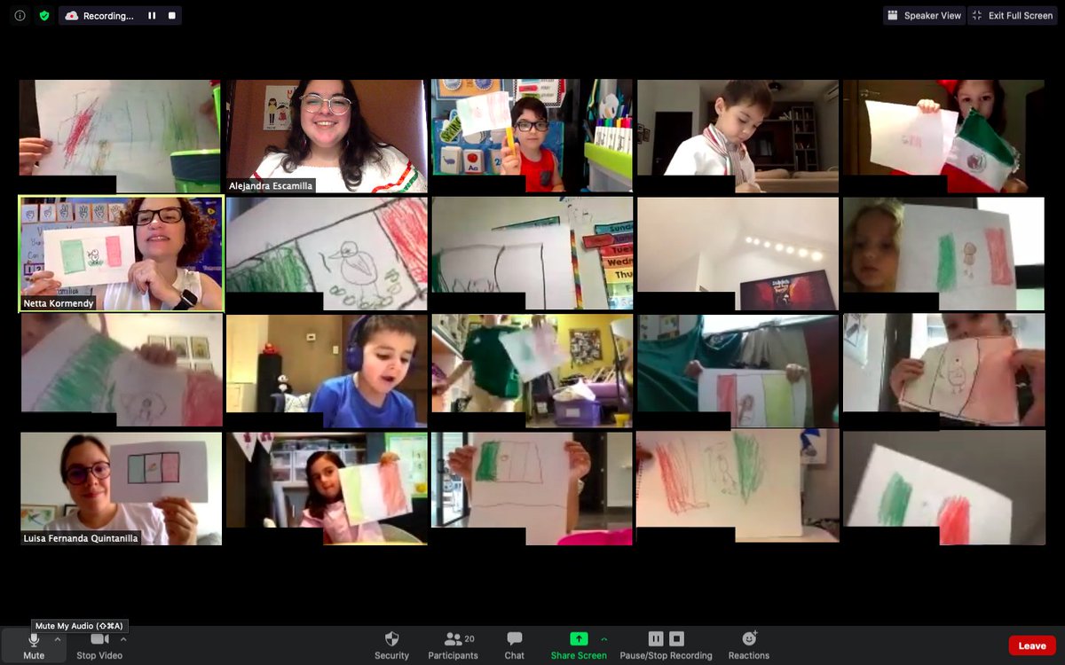 ms_aleescamilla's tweet photo. Viva México! 🇲🇽
PKB celebrating Mexico today by dressing up and making the Mexican flag in our Zoom meeting #distancelearningASFM #ASFMLearns @ASFM_official @ASFMELEM https://t.co/nNmAEbA7g2