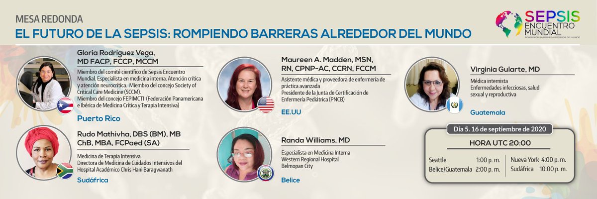 worldsepsis's tweet photo. MAÑANA en el Sepsis Encuentro Mundial

Mesa redonda 5. Septiembre 16 de 2020 https://t.co/0n7wNrXOZk