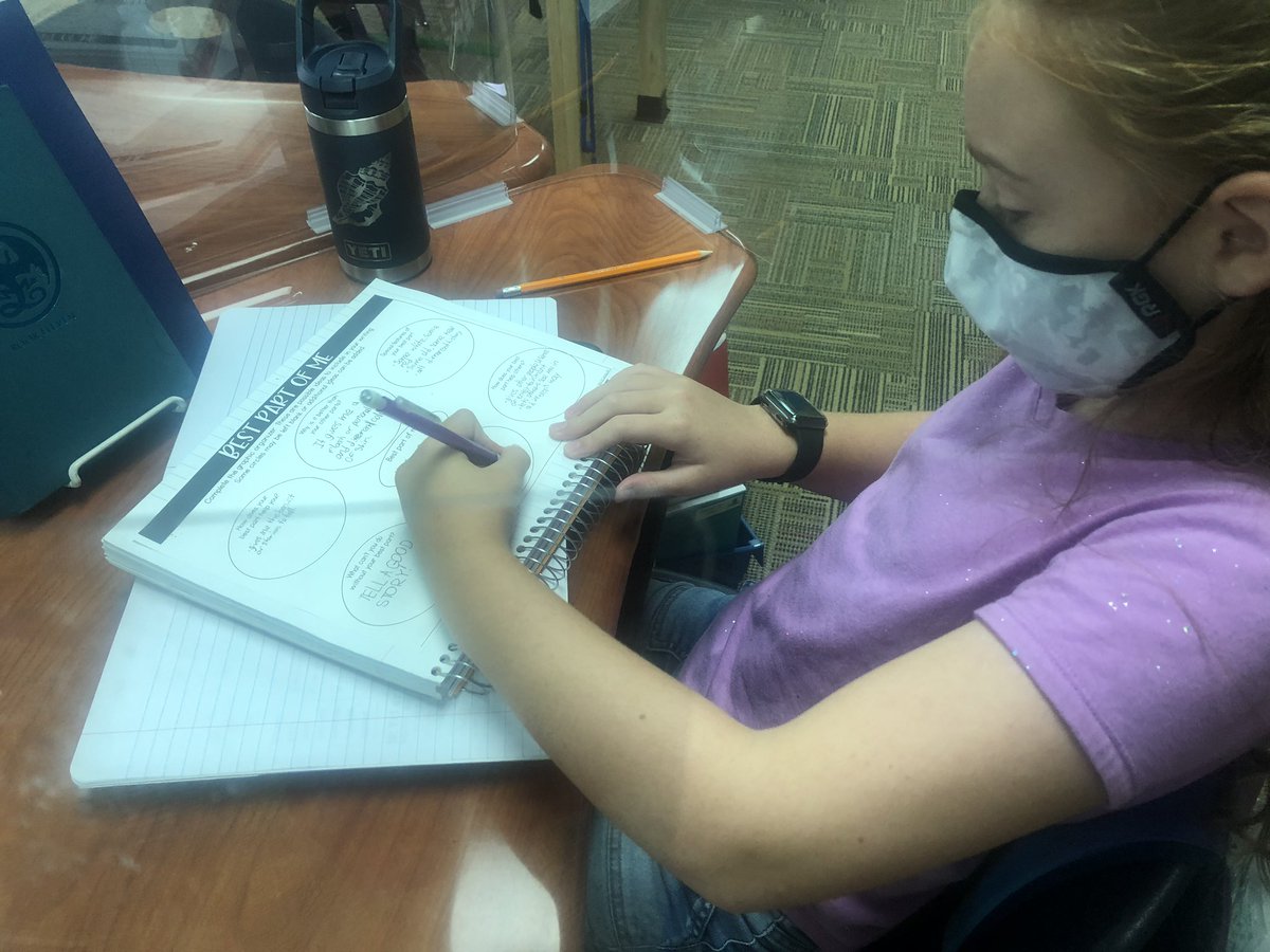 LoganBTMS's tweet photo. Focusing on the positives by highlighting our best part. Stay tuned for the final product. Got all the feels when I read this S organizer and why her scars are her best part. #writeoften #iteachfifth #writedaily #sel https://t.co/DkGWApqso9