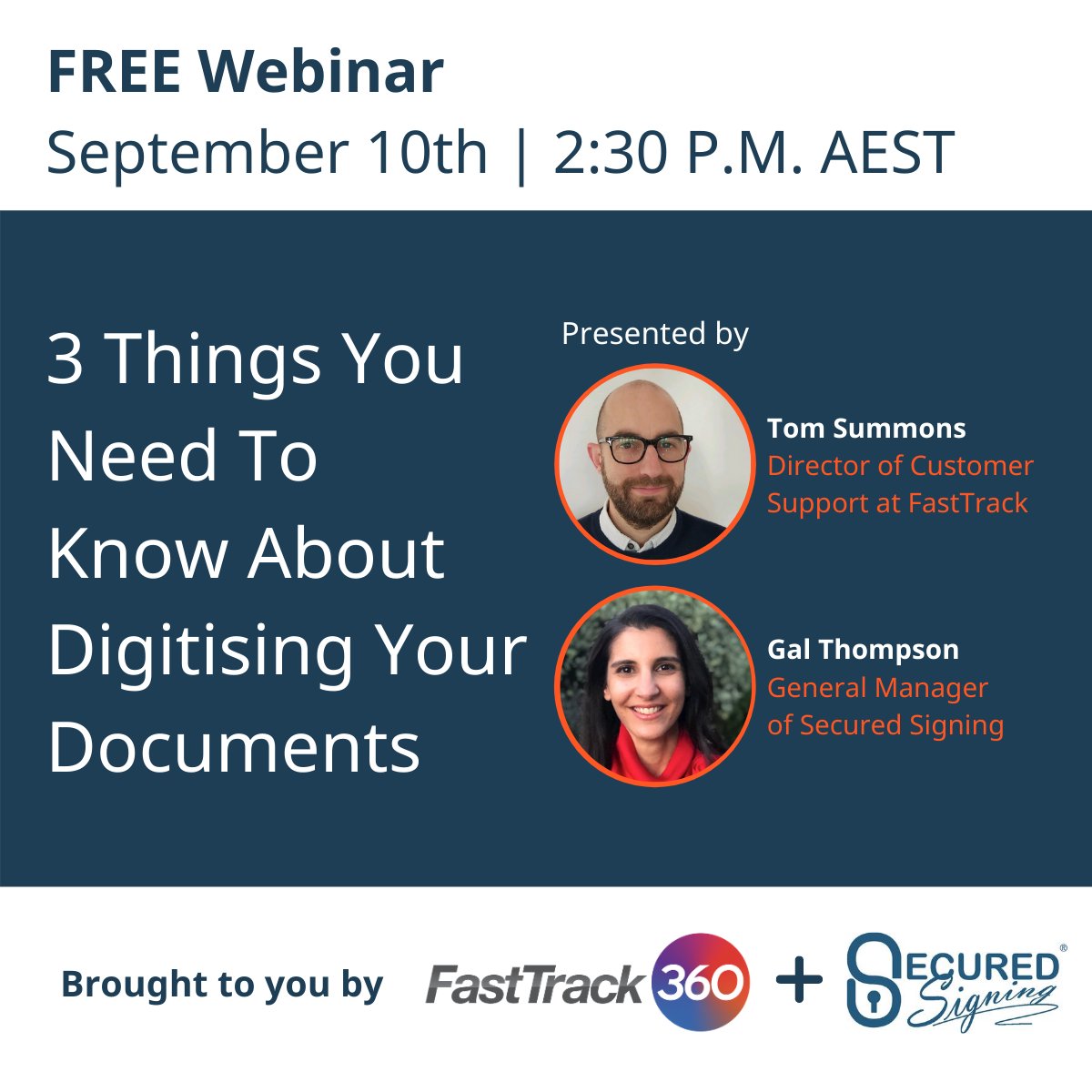 FastTrack_360's tweet photo. We were recently joined by Gal Thompson from @Secured Signing who shared the 3 things you need to know about making documents digital. In case you missed it you can see the 30min webinar here - https://t.co/T7KCsD1HCA

One powerful step in the digitisation process is automation. https://t.co/VIsKaBTrlv