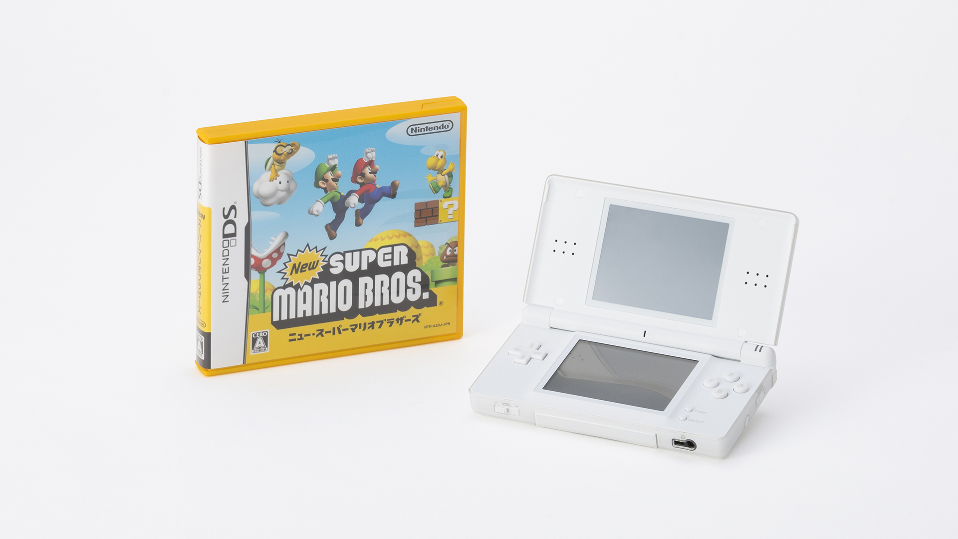 ニンテンドーDS - NINTENDO DS Lite　シルバー、スーパーマリオブラザーズカセット付。 NINTENDO DS Lite シルバー スーパーマリオブラザーズカセットも