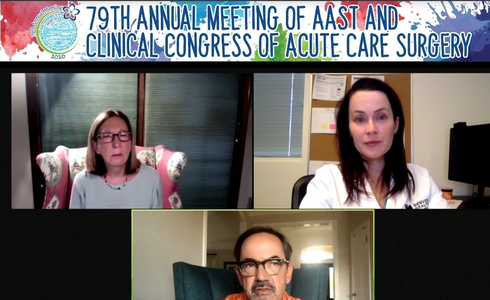 najsw's tweet photo. @JJcolemanMD #InvitedDiscussant #WorkLifeBalance @traumadoctors #AAST2020 @MaryFallat moderating https://t.co/3x70heLsnx