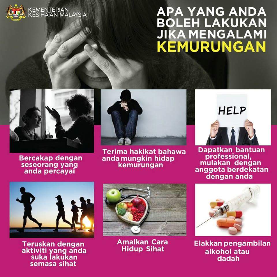 KKMPutrajaya's tweet photo. Apa yang anda boleh lakukan jika mengalami kemurungan? https://t.co/V2DgrK8JqX