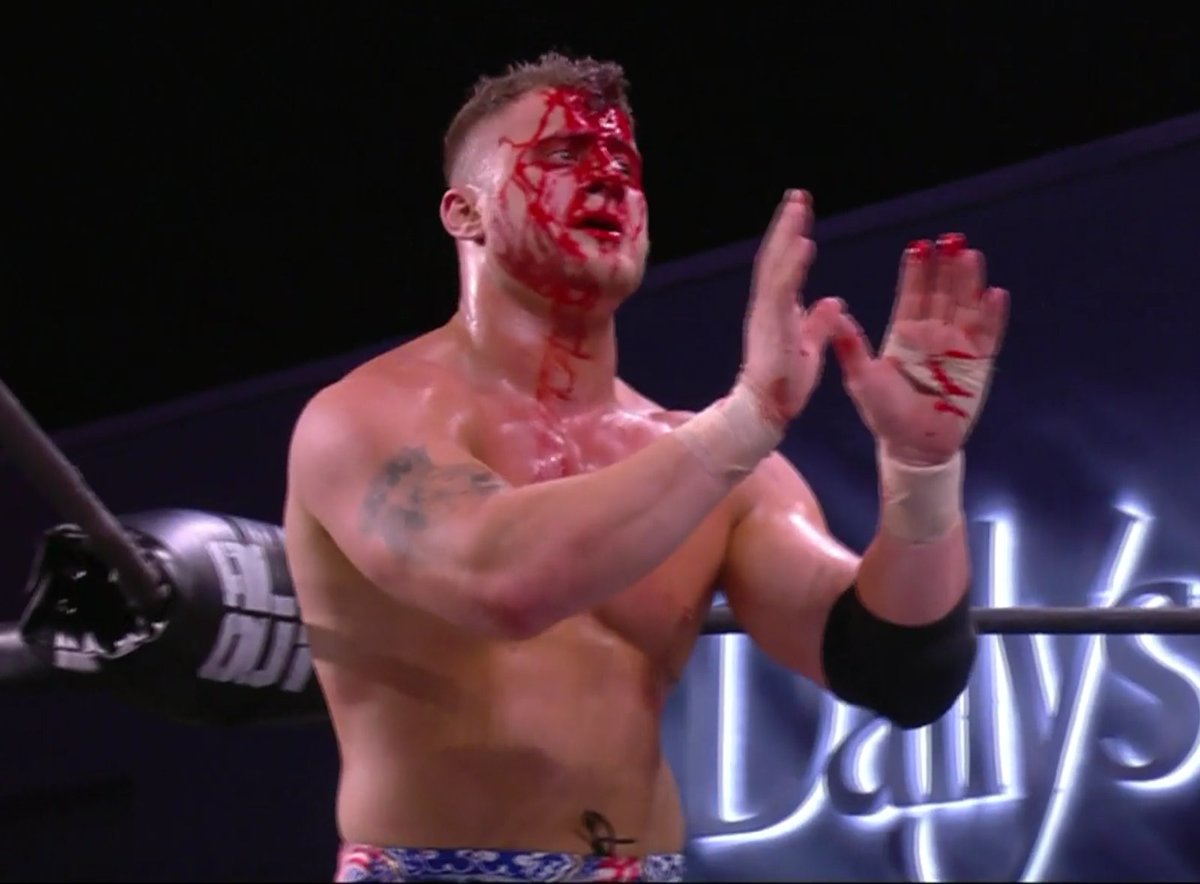 TonyKhansBurner's tweet photo. I've decided to push Marko Stunt. So he'll leave MJF in a blood bath this Wednesday on #AEW! https://t.co/RyOx2nHcac