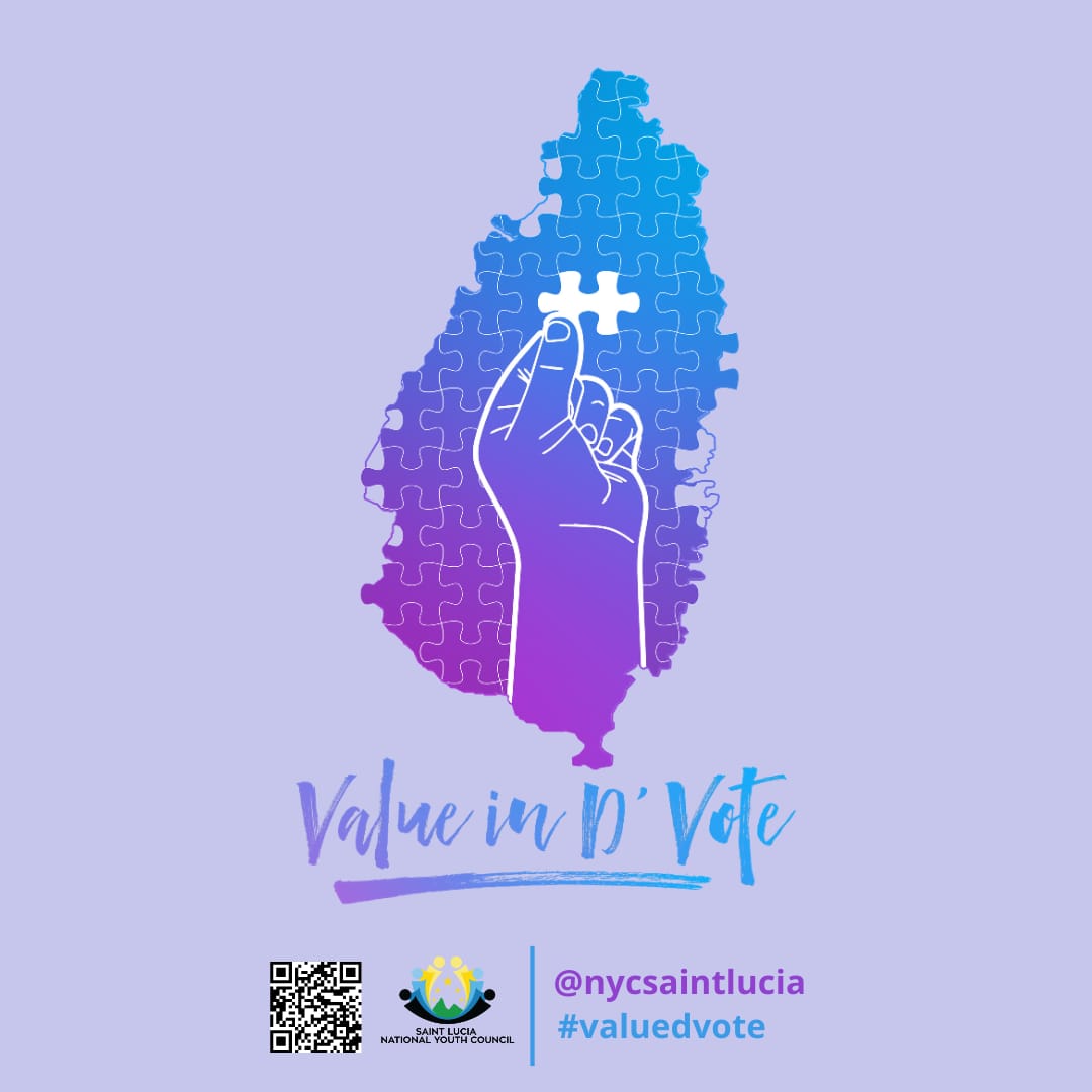 nycsaintlucia's tweet photo. Presenting the "Value In D Vote" Campaign ☝🏾🗳🇱🇨
_________________ 

The Saint Lucia National Youth Council proudly presents a campaign led by YOUTH, for YOUTH💥💫

#ValueDvote #PLEGEtoREG #theYOUTHvote #SLNYC35 https://t.co/LKQGxTkbH1