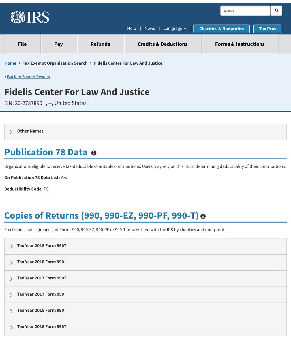 Oh and here’s the thing  @CatholicVote we haven’t been formally introduced My name is “your worst nightmare”Should any of my followers want to review their IRS filingsSharing is Caring & I “care” a lot especially about public info https://apps.irs.gov/app/eos/displayAll.do?dispatchMethod=displayAllInfo&Id=1423820&ein=202787890&country=US&deductibility=all&dispatchMethod=searchAll&isDescending=false&city=&ein1=202787890&postDateFrom=&exemptTypeCode=al&submitName=Search&sortColumn=orgName&totalResults=1&names=&resultsPerPage=25&indexOfFirstRow=0&postDateTo=&state=All+States