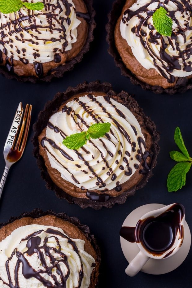 loneoaktx's tweet photo. Desserts are our weak spot, so portion control becomes a bit more realistic when we make sweets individually! Plus, they're easier to share. Try the recipe for these mini mint-chocolate pies: https://t.co/RPYLDKyNxT https://t.co/Esh3eYF8jv