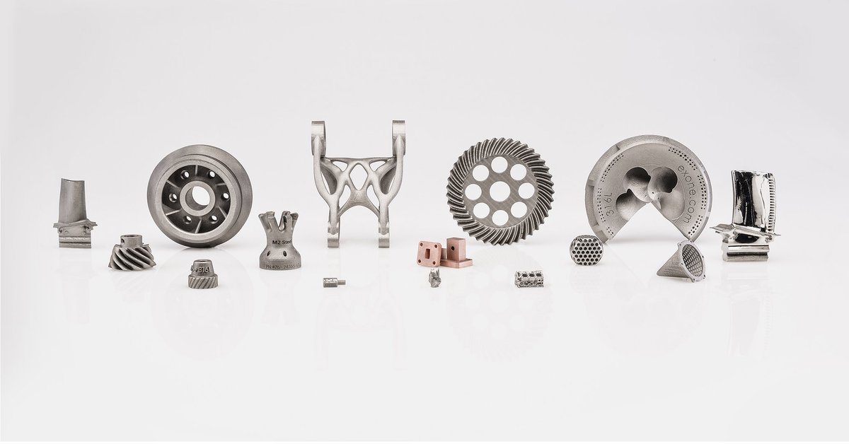 ExOneCo's tweet photo. Our 8 third-party qualified materials have passed rigorous tests over multiple builds and have verified material property data from an independent third party.  See the complete list of material offerings at https://t.co/6zEIGjGQ6n #metal3Dprinting #3Dprinting #ExOneAccelerates https://t.co/m9wGMrVifO