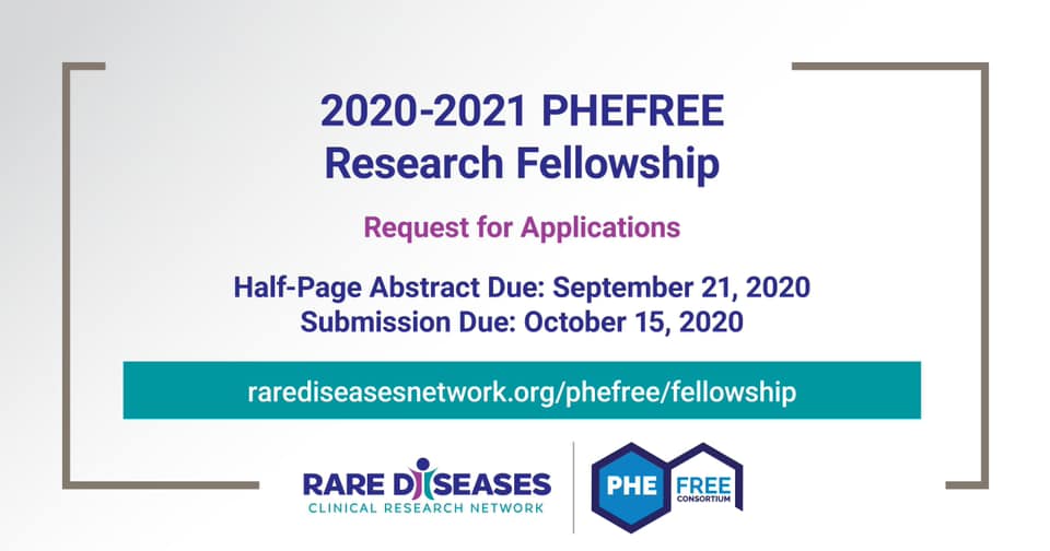 PHEFREE_Info's tweet photo. The PHEFREE Research Fellowship Application is now open for submissions! #phe #research #phefree #pku @rarediseasesnet https://t.co/ESypse1h8p https://t.co/tQHLvrgplm