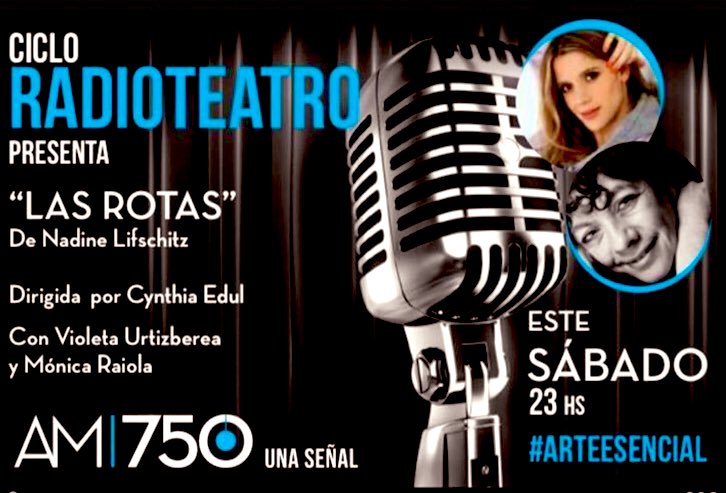 MarinaGlezer's tweet photo. El sábado a las 23 por @AM750 escucharemos #LasRotas de @NadineLifschitz dirigida por mi maestra @cynthiaedul y las estupendas @violeurtizberea y @monicaraiola1 💎🦋💎🦋💎🦋 https://t.co/y6Jcxmbn9l