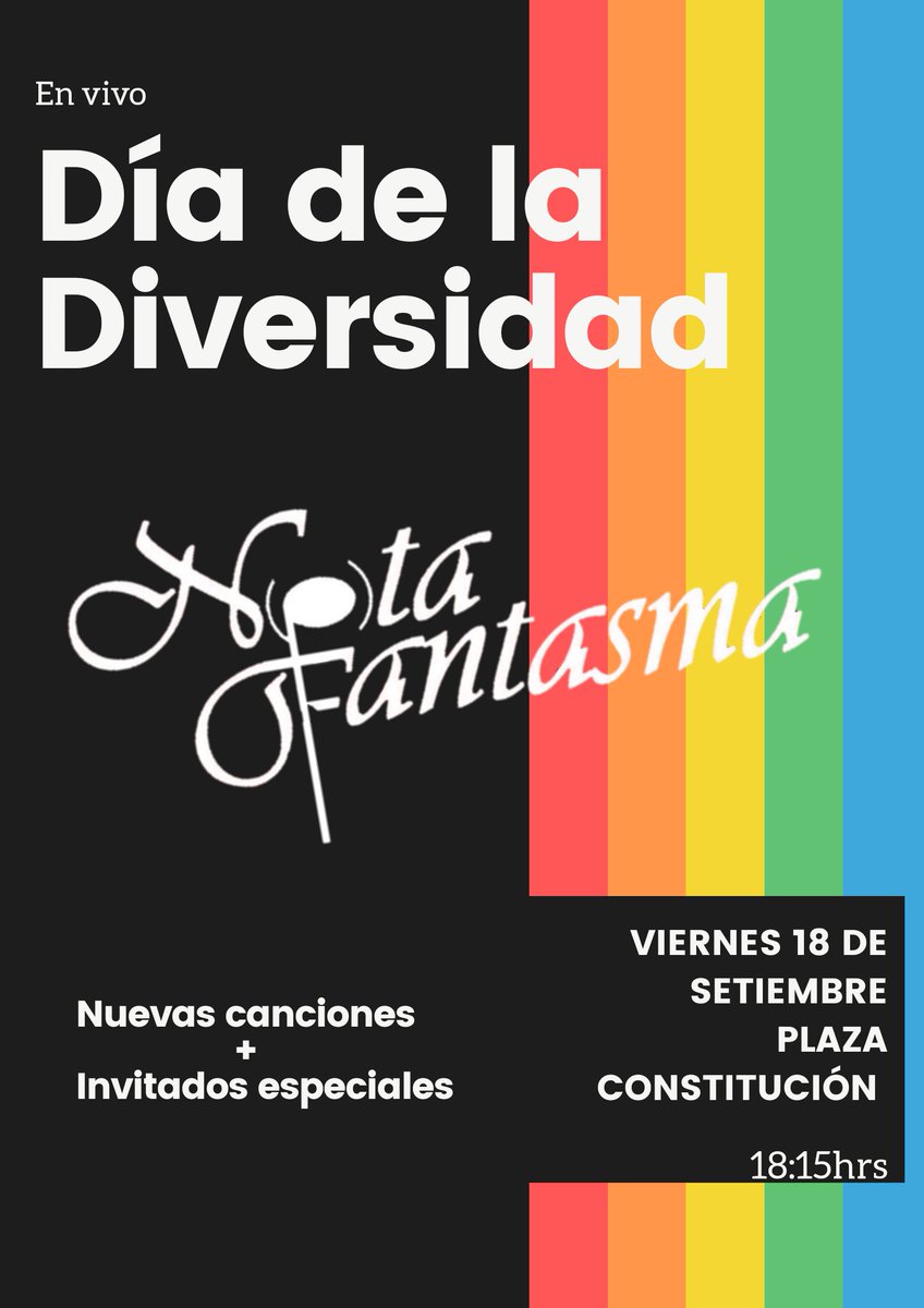 Nota_Fantasma's tweet photo. Nos vemos ahí! Las actividades comienzan a las 16hrs y se cierra a las 19hrs con una marcha 🤘✌ https://t.co/8cwtfZqdRo
