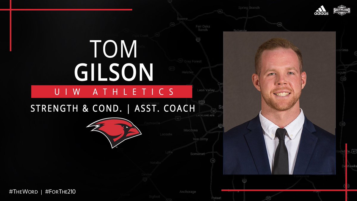 UIWWordStrength's tweet photo. We’re very excited to announce the addition of Coach Tom Gilson to our strength and conditioning department. 

The Gilson file: 
Student Athlete at UMass➡️ S&amp;C Coach at The University of South Carolina➡️ S&amp;C Coach at UIW 

Welcome to #TheWord https://t.co/6zCzfK5Ory