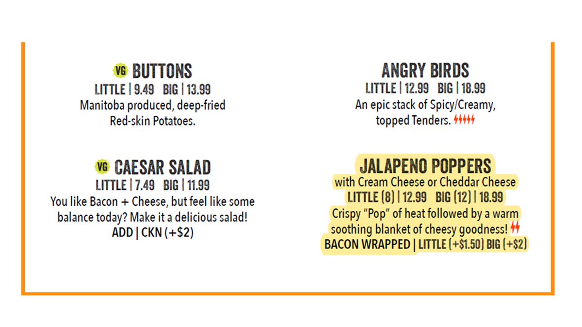 LittleBonesWing's tweet photo. We've got some new additions to the LBW Menu...8 New Wing Flavours &amp; Jalapeno Poppers w/ cream or cheddar cheese filling &amp; optional bacon wrap! 😋 Free bag of frozen tenders with every 75 Wing Party Pack order until Sept. 30th! 😎
#Winnipeg #Wpg #Wpgeats #NewFlavours #Letsbone https://t.co/s61HlfABMd