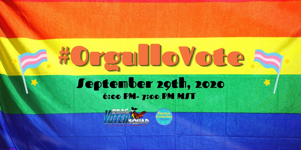 ElectionProAZ's tweet image. Join @PoderLatinx &amp;amp; Election Protection Arizona for a community town hall to talk about what you need to know about voting as a member of the LGBTQ+ community! #OrgulloVote #AZVote