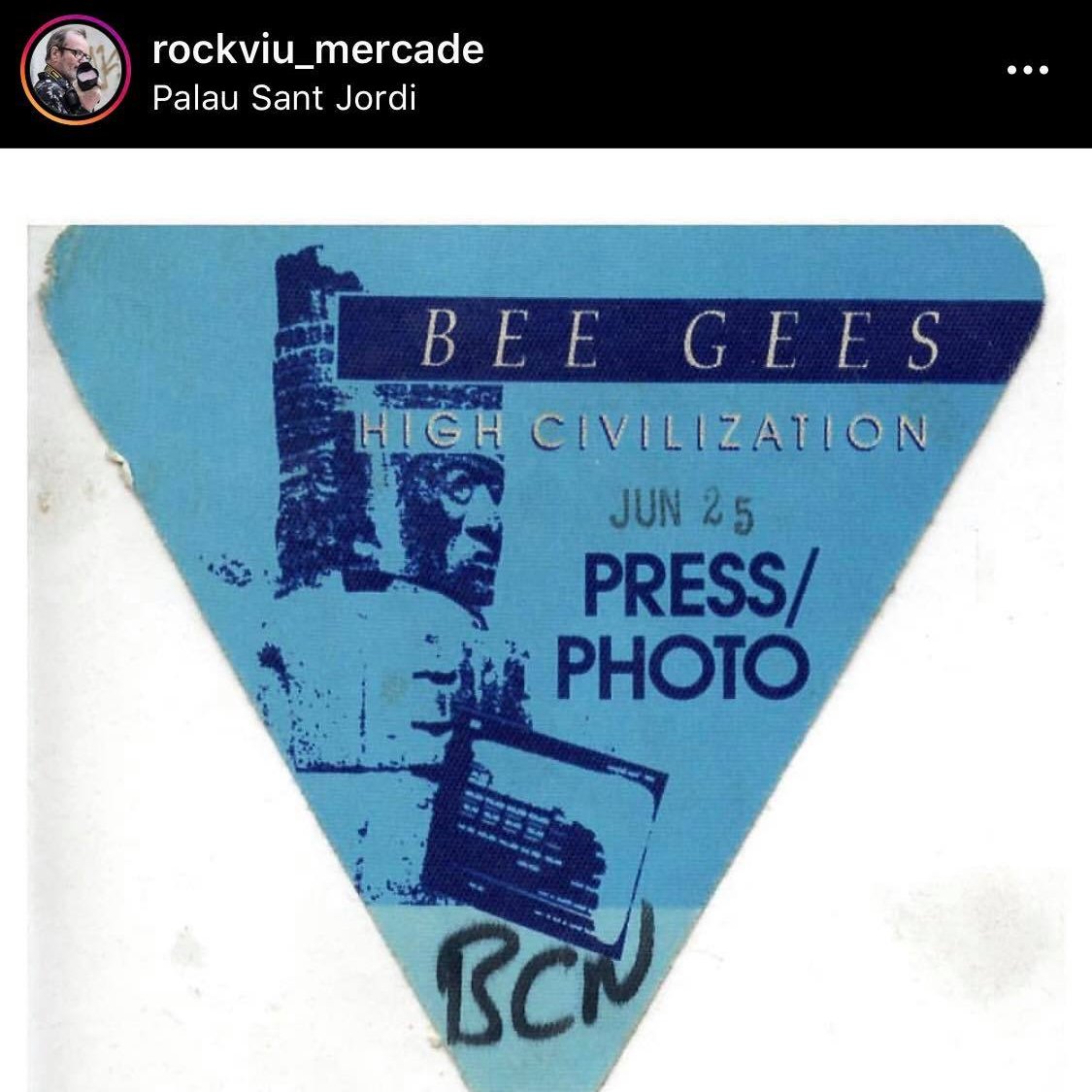 Bee Gees Mexico on Twitter: "Increíble imagen de un atlante de Tula estado de Hidalgo, México, @INAHmx, en un gafete para prensa de los Bee Gees durante su gira mundial de 1991.