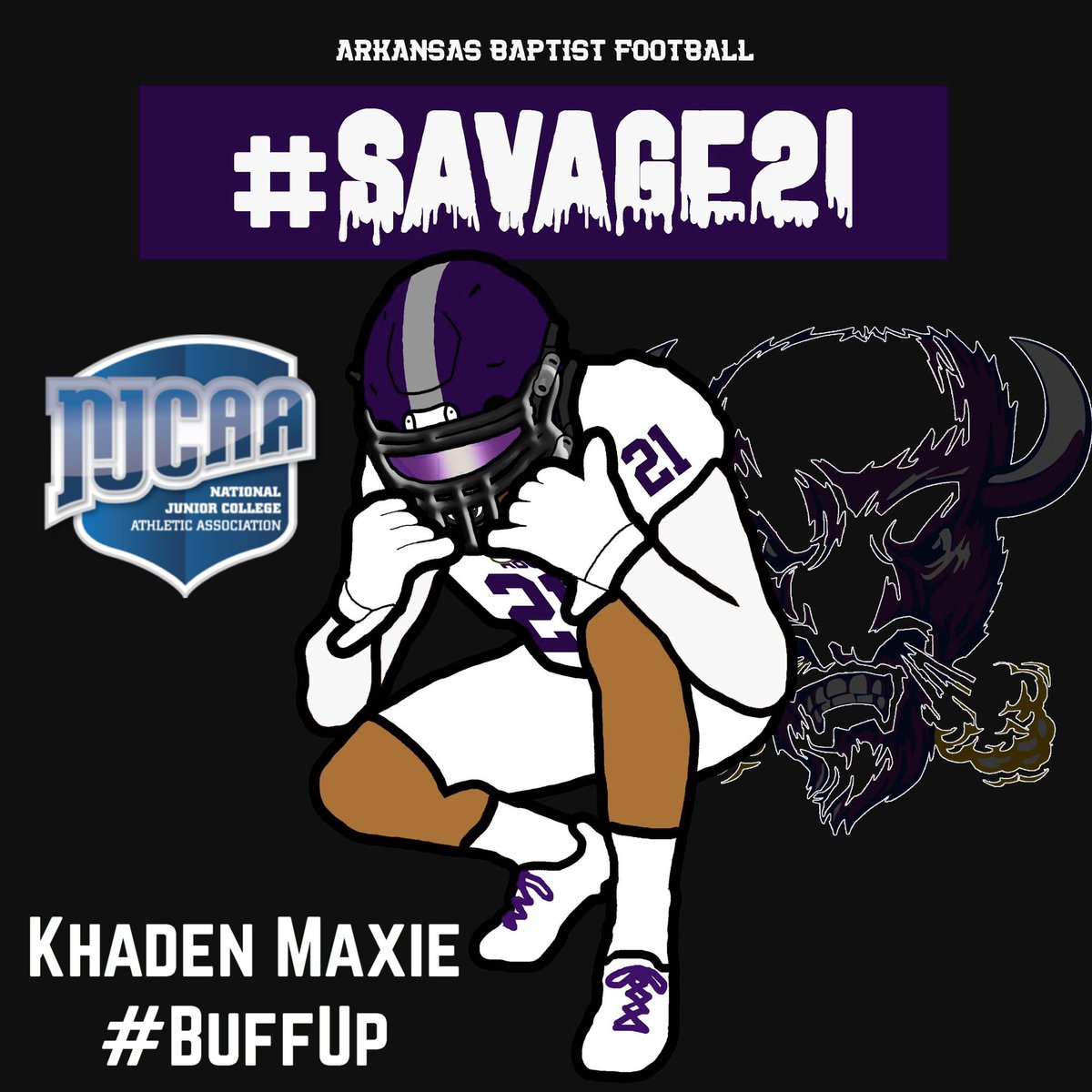 AGTG i am blessed to receive my 2nd offer from Arkansas Baptist College #BUFFUP💜🖤<a href="/coachbailey_abc/">Ashdone Bailey</a> @CoachcamDavis