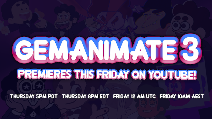 gemanimate's tweet photo. 💎 #GemAnimate3, the long-awaited #StevenUniverse re-animate project, finally arrives IN 48 HOURS on the official GemAnimate Youtube channel! 🤩https://t.co/2LVetx2STs https://t.co/49OyoZiDzJ