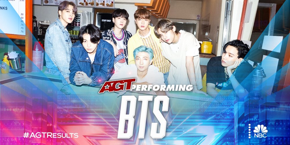 Did you hear?? @BTS_twt is performing tomorrow on @agt!!! 🎶 🎵 Don’t miss it 👏🏽👏🏽