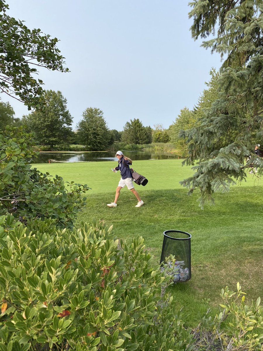 NorthPennGolf's tweet photo. Great effort today in a tough loss to CB West 198-211 @CNGC18. Connor Toussaint went low with a 38 and stuffed another bird on 9 #stuffinit #grindin @NPSD https://t.co/CJdK11zMbP