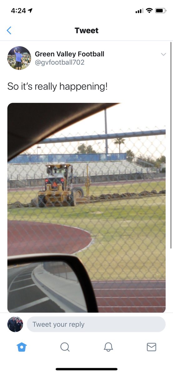 jmarks2015's tweet photo. Here we go Gators!!! Progress on the turf! #GatorPride #GVHS #Gators #GoGators #GreenValleyHighSchool #GreenValleyHighSchoolGators #GV #GVHSGators #GVGators #GVHSPride https://t.co/Q4iiS3TGNX