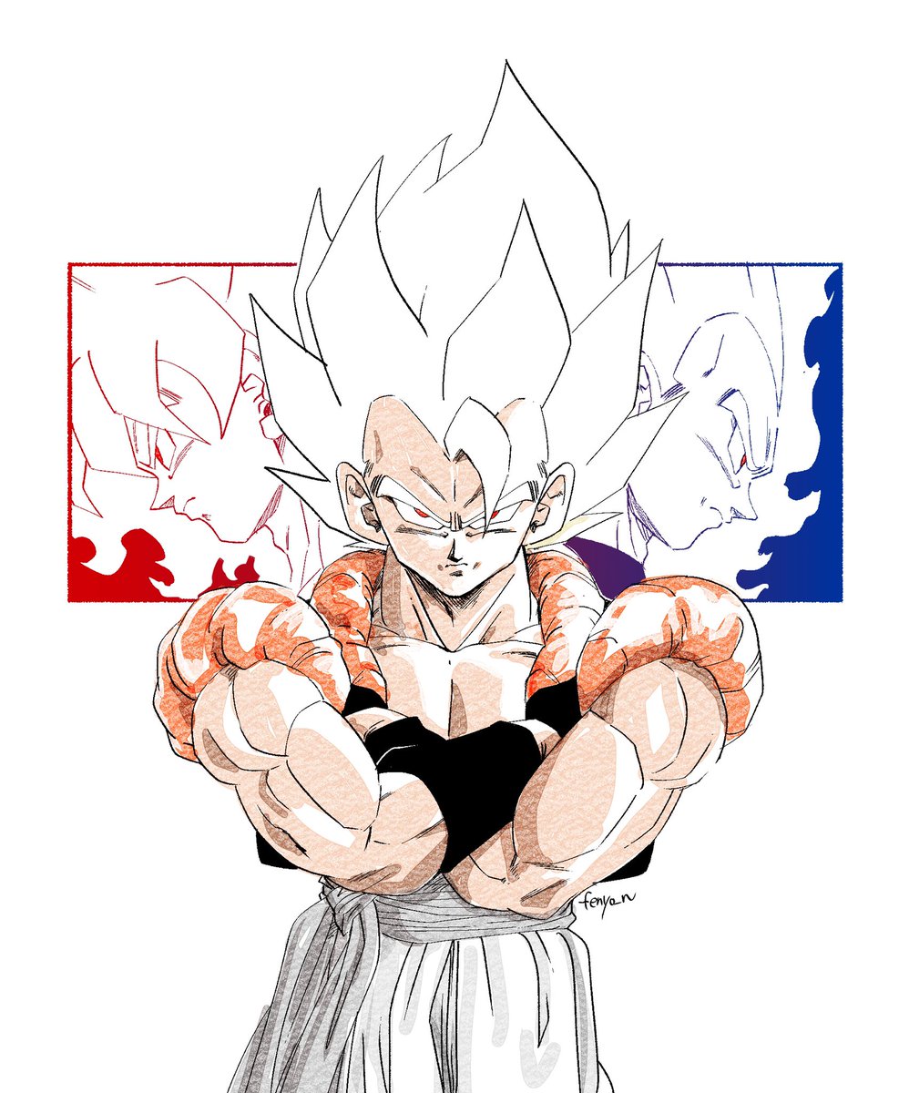 son goku super saiyan male focus crossed arms multiple boys spiked hair red eyes serious  illustration images