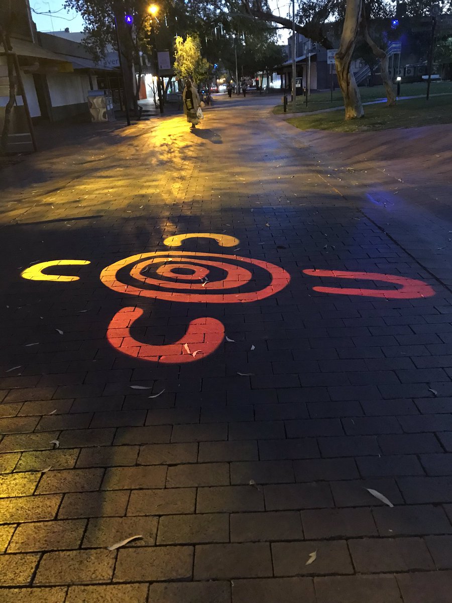 It truly is the little things that makes life worth living like a beautiful and temporary light installation in Todd Mall Alice Springs #parrtjima