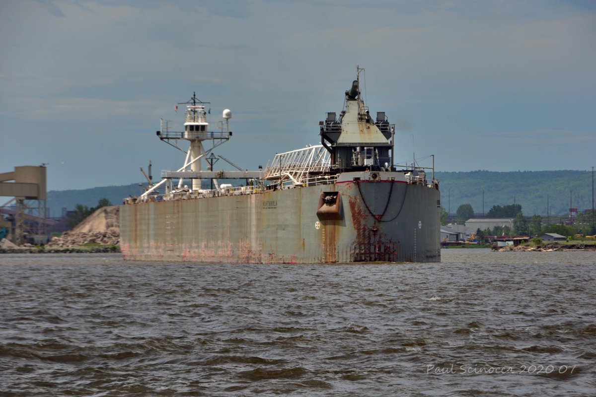 DuluthShips's tweet photo. Lower Lakes Towing vessel, Ashtabula/Defiance departing Duluth July 17 with Petroleum Coke for Alpena MI.
#Ships 
#Shipsinpics 
#DuluthShips https://t.co/kxJWED21cY
