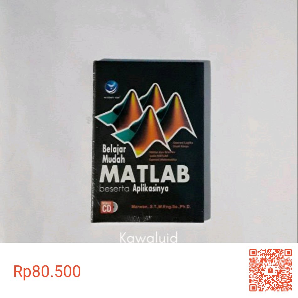Saya menjual Belajar Mudah Matlab Beserta Aplikasinya - Marwan seharga Rp80.500. Dapatkan produk ini hanya di Shopee! shopee.co.id/product/123995… #ShopeeID #tokopedia #bukalapak <a href="/cariklan/">Cari Iklan / Produk</a> <a href="/iklanLariss/">Iklan Laris Online</a>  #buku #matlab #bukukomputer #bukumatlab