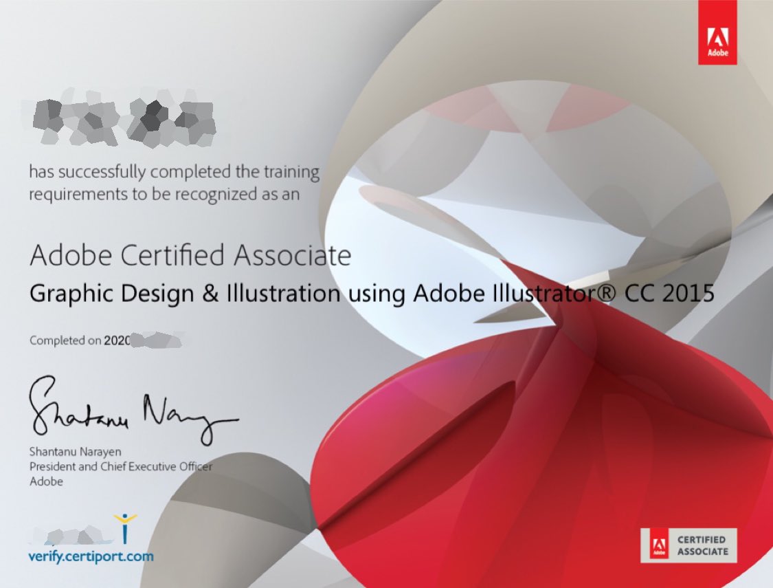 amanomurakumo's tweet photo. そういえば、とったどー！
次はHTML&amp;CSSやで。

#アドビ認定アソシエイト
#AdobeCertifiedAssociate
#Photoshop
#Illustrator
#デザイナー志望
#求職中 https://t.co/jyW2QHeLj3